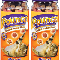 Pounce - Juego de 2 dulces húmedos para gatos, 453 ml cada uno, sabor a medalla de marisco - BESTMASCOTA.COM