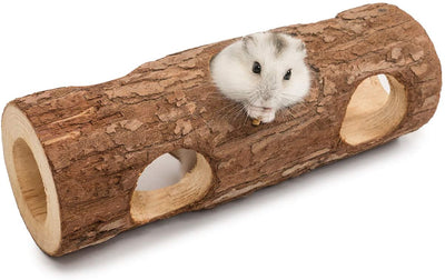 Niteangel Natural Wooden Hamster Mouse Tunnel Tube Toy Forest Hollow Tree Trunk - BESTMASCOTA.COM