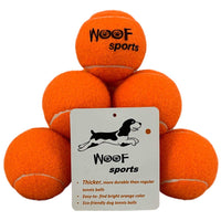 Woof Sports Pet pelotas de tenis – 12 Bolas de ecofriendly y malla bolsa. Sólo el Derecho Cantidad de rebote, easy-to-see Naranja y ideal para pelota lanzadores - BESTMASCOTA.COM