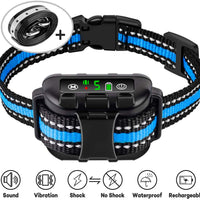Collar de corteza de perro Casfuy actualizado – IP67 resistente al agua recargable 5 sensibilidad, collar antiladridos con vibración de pitido seguro golpes y sin choque para perros pequeños y medianos grandes (8 – 120 libras) - BESTMASCOTA.COM