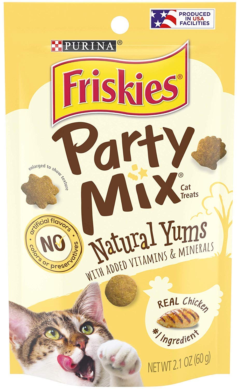 Party Mix Naturals con añadido Vitaminas & Minerales con real pollo y acentos de girasol y algas, 2.1-ounce Pouch, 4 unidades) - BESTMASCOTA.COM