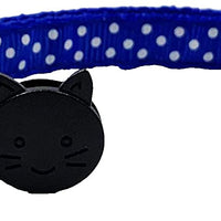 PACCOMFET 6 piezas de collares de gato rompedor ajustable colorido nailon seguridad mascota collar impreso punto de onda con campanas - BESTMASCOTA.COM