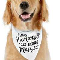 Bandana para perro My Humans are Getting Married Dog Bandana, bandana para perro de boda, anuncio de compromiso, accesorio para fotos de boda, bufanda para mascotas, mascota - BESTMASCOTA.COM