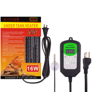 Aiicioo - Termostato para debajo del tanque - Calentador de cangrejo ermitaño con control de temperatura 16 vatios almohadilla de calefacción reptil para terror de reptiles - BESTMASCOTA.COM