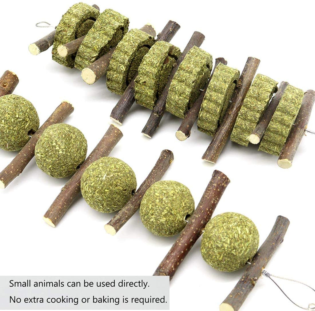 Juguetes Para Masticar De Hierba Timothy - 36 Unidades En Forma De Corazón, Para Conejos, Cobayas, Chinchillas - Ayuda Al Cuidado Dental