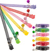 EXPAWLORER 6 Pcs Wave Point Adjustable Cat Collars Colorful Nylon Breakaway Safety Pet Collar with Bells - BESTMASCOTA.COM