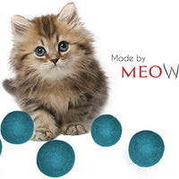 Juguetes de pelota de lana - Seguro para gatos y perros pequeños - Mini pelotas de tenis para perros y gatos de lana afieltrada de 1.5 pulgadas - paquete de 6 - BESTMASCOTA.COM