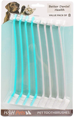 Cepillo de dientes profesional para perros con doble cabezal de H&H Pets | El mejor cepillo de dientes profesional para perros y gatos, para una buena higiene dental - BESTMASCOTA.COM