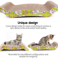 Rascador de gato de cartón con gato, reciclaje corrugado rascador almohadilla reversible de repuesto rascador almohadilla salón sofá cama (2 unidades) - BESTMASCOTA.COM