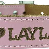 Collar para perros para personalizar - De piel suave grabado, tamaños extra pequeño, pequeño, mediano o grande, collar de identificación sin etiquetas o nombres bordados - BESTMASCOTA.COM