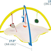 Animales Favorite Cat Play Mat, tienda de campaña Centro de Actividad con colgar juguetes - BESTMASCOTA.COM