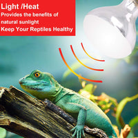 UVB Reptile Light - Bombilla de vapor de mercurio de 100 W de alta intensidad UVA UVB para reptiles y anfibios - BESTMASCOTA.COM