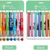 Milliepet - 8 collares reflectantes para gato con campana de nailon colorido ajustable para Kitty - BESTMASCOTA.COM