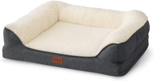 Petsure - Cama ortopédica de espuma viscoelástica para perros pequeños, medianos, grandes y mascotas. Sofá de cama para perros extra grande lavable con funda extraíble, parte inferior antideslizante - BESTMASCOTA.COM