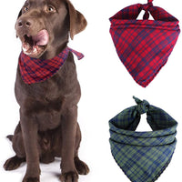 BONGEAR Bandanas para perro, paquete de 2, bufandas a cuadros para perros pequeños, medianos, grandes, gatos, pañuelos, mascotas, pañuelo - BESTMASCOTA.COM
