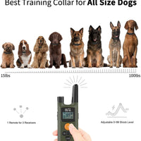 Collar de entrenamiento para perros con mando a distancia, 3 modos de entrenamiento, incluyendo pitido y vibración, collar impermeable recargable para perros, rango de 1000 pies, seguro y eficaz para perros grandes y medianos. - BESTMASCOTA.COM