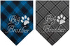 Pañuelo bandana para perro a cuadros EXPAWLORER – 2 piezas bordado de Big Brother lavable algodón triángulo accesorios para perros pequeños, medianos, grandes, cachorros, mascotas, azul y gris - BESTMASCOTA.COM