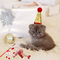 Gejoy - Juego de 12 juguetes de Navidad para gatos, incluye bolsa de cordón de Navidad, collar de gato, bola arrugada, caramelo, juguete giratorio rojo, árbol de Navidad de felpa, caña de gato - BESTMASCOTA.COM