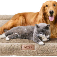 Love's cabin Self Warming Dog Crate Pad - 30/35/41 Dog Beds for Large Medium Small Dogs and Cats Pets Washable Dog Crate Mat & Dog Kennel Pad - BESTMASCOTA.COM