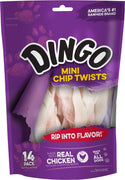 Dingo Mini Chip Twists para todos los perros, pollo, 14 unidades - BESTMASCOTA.COM