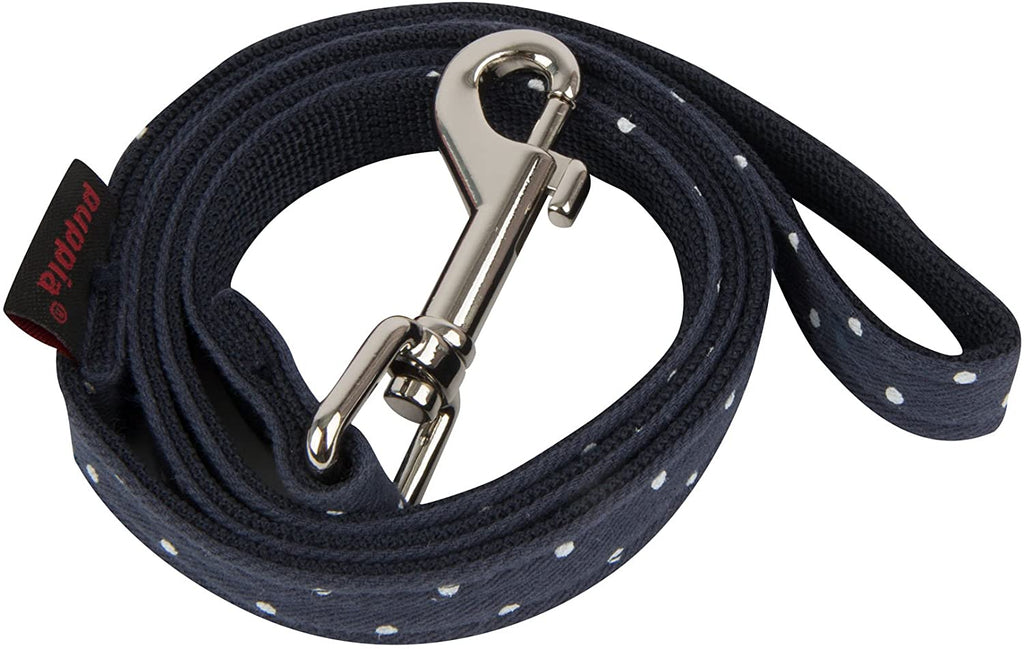 puppia para-al1529-ny-m azul marino lunares plomo II pet-leashes, mediano - BESTMASCOTA.COM