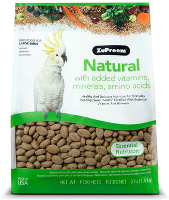 ZuPreem - Alimento natural para pájaros, 3 libras - BESTMASCOTA.COM