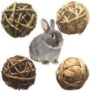 PIVBY Juguete de actividad para animales pequeños, juguetes de masticar para conejos, conejos, cobayas, gérbiles, 4 unidades - BESTMASCOTA.COM