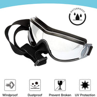 PEDOMUS - Gafas de sol para perro, correa ajustable para viajes, esquí y antiempañamiento para mascotas, tamaño mediano a grande, color negro - BESTMASCOTA.COM