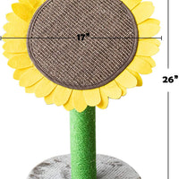 Catry Cat - Cama para árbol de girasol con poste rascador con torre de actividades de escalada cubierta de sisal y de fibra de yute natural 2 en 1 para rascar y cama, mejor regalo de vacaciones - BESTMASCOTA.COM