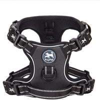 PoyPet 2019 - Arnés para perro con 4 hebillas a presión, reflectante con 2 ganchos delanteros y traseros y un mango de fácil control [no necesita pasar por encima de la cabeza del perro] - BESTMASCOTA.COM