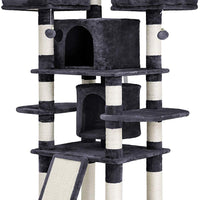 FEANDREA - Árbol de gato de varios niveles con ranura para rascador de sisal, postes de rascado, perchas de felpa y condo, centro de actividades para gatos y torre – para gatitos, gatos y mascotas - BESTMASCOTA.COM