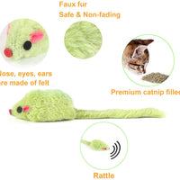 MeoHui 30 piezas de juguetes para gatos, 5.5 in de piel sintética, ratón, ratón, sonajero, sonajero, juguete para gato, gato, gato, ejercicio, interactivo, juego interactivo, 6 colores surtidos - BESTMASCOTA.COM