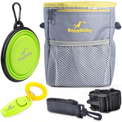 DoggyDobby - Bolsa de entrenamiento para perros con dispensador de bolsa de caca (3 maneras de usar), cinturón ajustable y correa para el hombro - BESTMASCOTA.COM