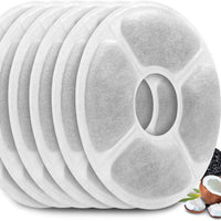 MOSPRO - Filtros de repuesto de carbono para fuente de mascotas, 6 paquetes de filtros de tecnología de carbono concentrado para dispensador automático de agua de flores Mospro para gatos y perros - BESTMASCOTA.COM