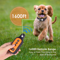 Collar de entrenamiento para perros, 2019 con 3 modos de entrenamiento, pitido, vibración y golpes, rango de control remoto de hasta 1600 pies, recargable e impermeable IPX7, 0-16 niveles de choque - BESTMASCOTA.COM
