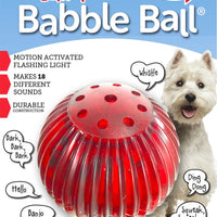 Juguete interactivo para perro Pet Qwerks Blinky Babble Ball, parpadea y habla cuando se toca - BESTMASCOTA.COM