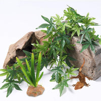 SLSON - Adorno para plantas de reptiles, decoración de terrario, cactus de plástico, para decoración de plantas de Lizard Gecko - BESTMASCOTA.COM
