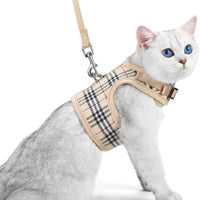 Unihubys - Arnés para gato con correa ajustable, material de malla suave con fuerte anilla en D para mayor tranquilidad, ideal para caminar - BESTMASCOTA.COM