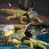 PAWABOO - Arnés de piel para reptiles, 3 tamaños, ajustable, con alas de murciélago para lagarto, reptiles, anfibios, animales pequeños, pequeños, medianos y grandes, negro y dorado - BESTMASCOTA.COM