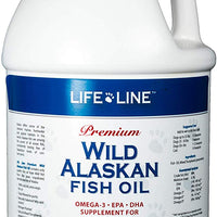 Life Line Pet Nutrition Wild Alaskan Fish Oil Omega-3 Supplement for Skin & Coat - Supports Brain, Eye & Heart Health in Dogs & Cats - BESTMASCOTA.COM