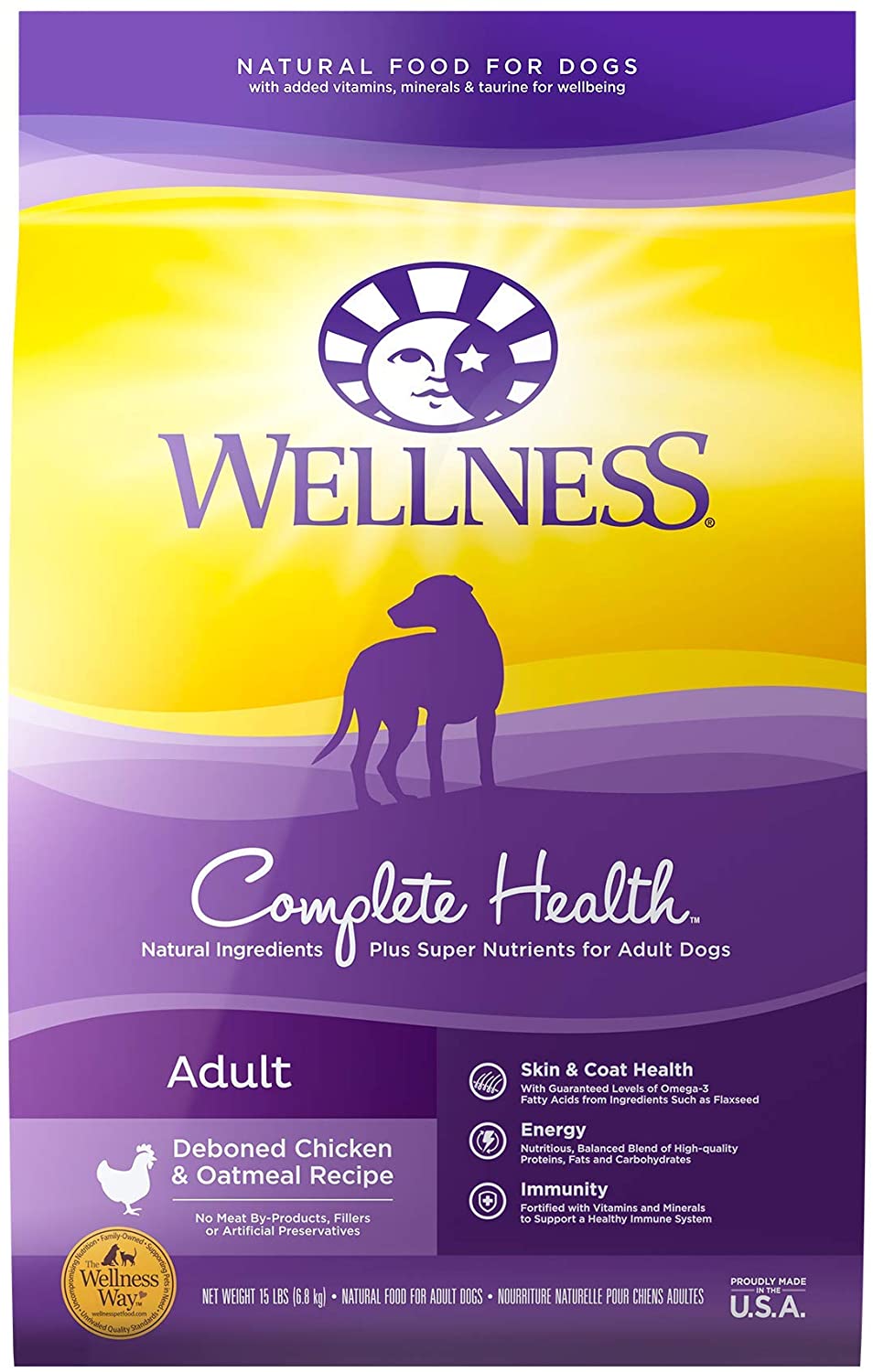 Wellness Complete Health Alimento seco natural para perros, pollo y avena - BESTMASCOTA.COM
