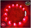 Collar LED para perro, recargable por USB, collar brillante para perro, cuello iluminado, mejora la seguridad y visibilidad de la mascota en la noche, 3 modos intermitentes, resistente al agua, collar iluminado para perros pequeños y medianos grandes - BESTMASCOTA.COM
