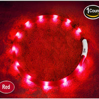 Collar LED para perro, recargable por USB, collar brillante para perro, cuello iluminado, mejora la seguridad y visibilidad de la mascota en la noche, 3 modos intermitentes, resistente al agua, collar iluminado para perros pequeños y medianos grandes - BESTMASCOTA.COM