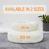 HACHIKITTY - Camas de perro de donut lavables a máquina, camas redondas para cachorros, tamaño mediano, auto calentamiento interior camas para mascotas - BESTMASCOTA.COM