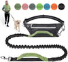 Correa para perro de LANNEY, manos libres, para correr, caminar, correr, entrenar senderismo, correa elástica retráctil para perros medianos a grandes, cinturón de cintura ajustable, costuras reflectantes, doble asa - BESTMASCOTA.COM