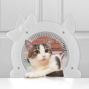 Homdox plástico 4 Vías de bloqueo Bloqueo de la puerta para gatos pequeño gato solapa blanco - BESTMASCOTA.COM