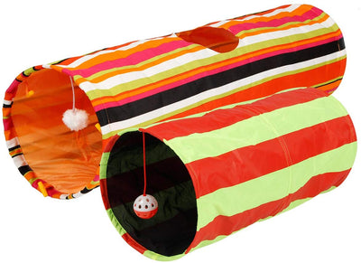 Pet Magasin - Túnel para gatos (2 unidades) interactivo con bolas divertidas y diseño de agujero para orinar para gatos pequeños, medianos y grandes, conejos y otros animales pequeños - BESTMASCOTA.COM