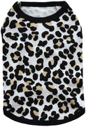 bbeart Pet Ropa, estampado de leopardo transpirable Primavera Verano playera Puppy Cat Algodón Chaleco Prendas de vestir prendas de vestir sin mangas para disfraces de arnés para perros pequeños - BESTMASCOTA.COM