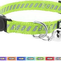 pawtitas mascota tráfico reflectante cuello de gato con hebilla de seguridad y campana - BESTMASCOTA.COM