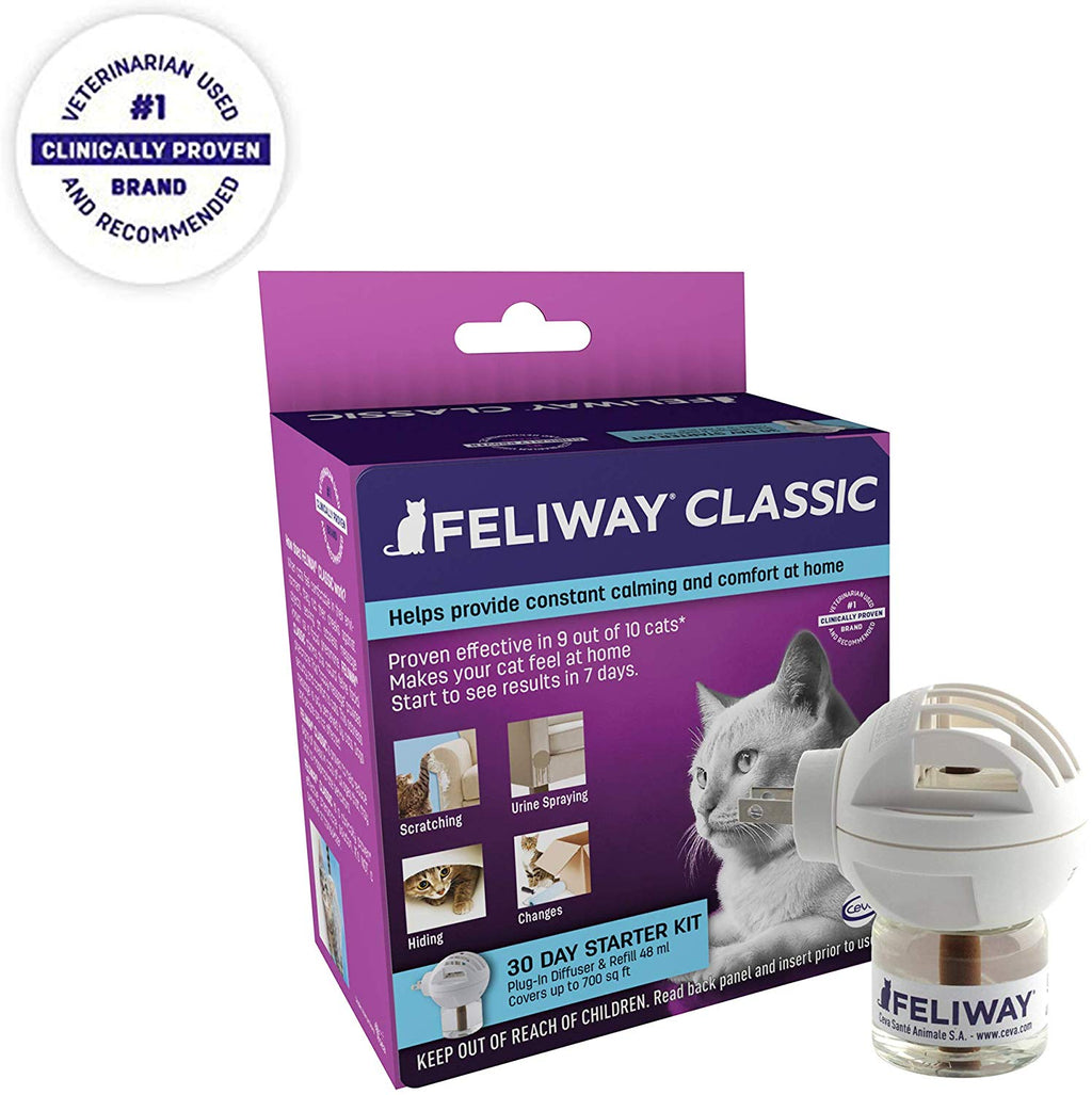 FELIWAY Classic Diffuser for Cats (30 Day Starter Kit) | Constant Calming & Comfort at Home - BESTMASCOTA.COM